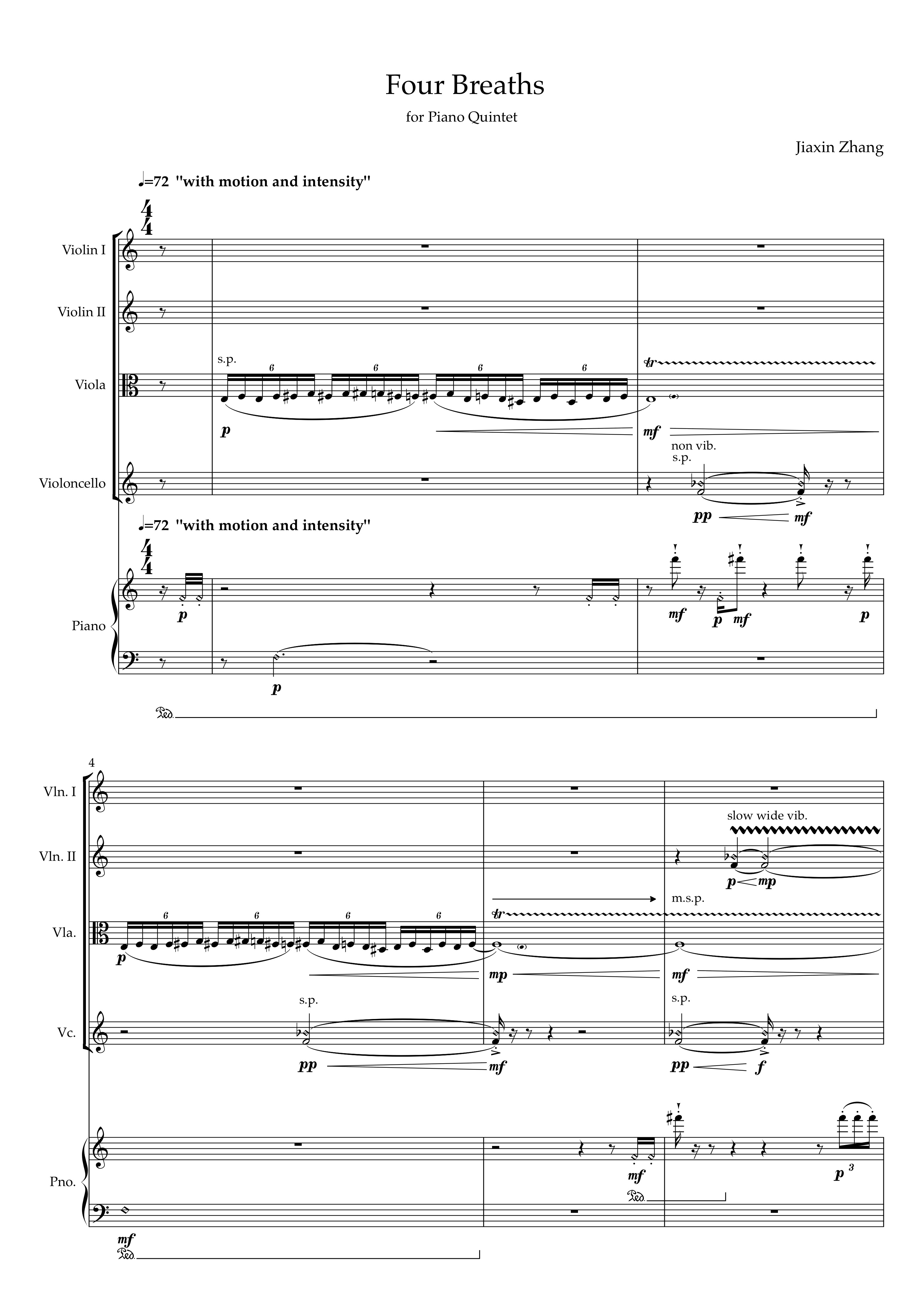 Four Breaths score sample 1